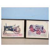 Vintage Tractor Art Prints - John Deere & Fordson