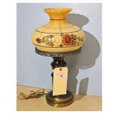 GWTW Type Table Lamp with Floral Design