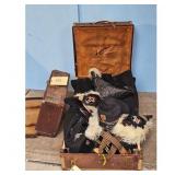 Vintage Luggage Set with Uniform Items