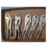 Lot of 6 Vise-Grip Locking Pliers