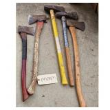 Lot of 5 Vintage Axes and Sledge Hammers