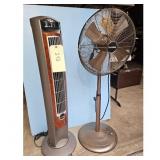 Lasko Tower Fan and Holmes Pedestal Fan