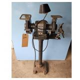 1/2 HP Bench Grinder with Lamp and Tool Rest