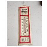 Vintage Henderson Funeral Home Thermometer Sign Ol