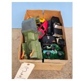 Box of Vintage G.I. Joe and Matchbox Toy Vehicles