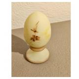 Fenton Hand Painted Egg Figurine on Stand