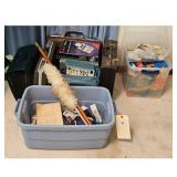Assorted Lot: Toy Car Track Set, Office Supplies,