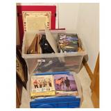 Lot of Vinyl Records and Framed Art