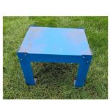 Blue Metal Utility Stand Table