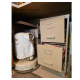 Metal Filing Cabinet /Heaters/Contents of Cupboar