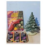 Light Keeper Tool & Ceramic Christmas Tree with Pu