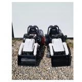 2 Bobcat Ride-On Toy Tractors with Loaders