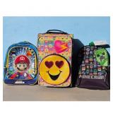 Super Mario & Emoji & Minecraft Backpacks & Rollin