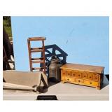 Vintage Wooden Towel Rack/Apothecary Style Table T