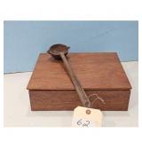 CI Jumbo Ladle with Wooden  Box