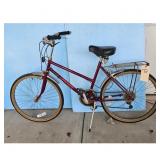 PhysioFit Womens Cruiser Bicycle - Burgundy