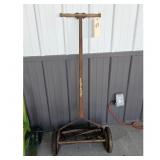Vintage Push Reel Lawn Mower - Rusty Garden Tool