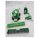 John Deere Toy Tractor, Combine, Baler, and Header