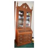 Walnut 108" bookcase secretary