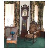 Tall clock in living room setting 