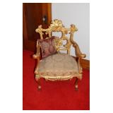 Gold gilded side chair 