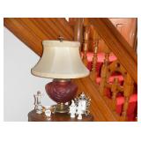 Deep red drape lamp 