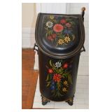 1 of 2 paint decorated coal hods 