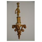 1 of 2 metal cherub candle holders 