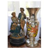 Figurines & mercury vase 