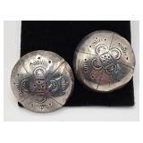 Vintage Silver Buttons Native American Made