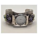 Erick Begay Watch Cuff .925 Silver, Turquoise,