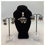 Thomas Singer Pendant & Earrings Sterling