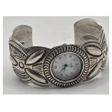 Wilbert Benally Sterling Watch Cuff