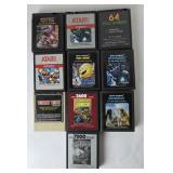 Atari Games Lot of 10 Asteroids, Donkey Kong,