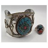 Vintage NA Made Cuff and Ring