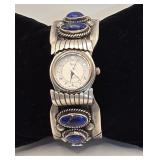 Erick Begay Watch Cuff ,925 Silver & Lapis