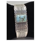 NA Bracelet Turquoise & Sterling Marked L