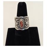 Eric Begay Ring .925 & Spiney Oyster Adjustable