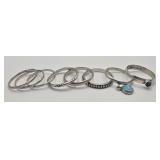 NA Made Sterling Rings Some Stamped Sz. 8 1/2