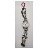 Watchband Turquoise & Glass Beads NA Made