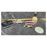 Back Scratcher, Jug, Crimper, Glasses Brass Plug,