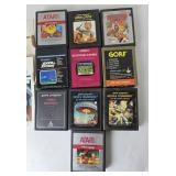 Atari Games Lot of 10 Tennis, Missile Command,