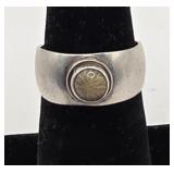 Vintage NA Made Sterling, Petosky Stone Sz. 7