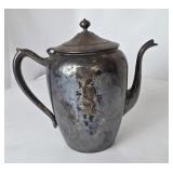 Roger Silver Co Silver on Copper Teapot