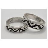 NA Made Rings Sterling Sz.  9 &  7 1/2 Makers