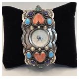 Erick Begay Watch Cuff .925 Silver W/ Turquoise,