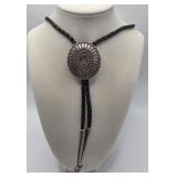 Vintage Sterling Conch Bolo Tie