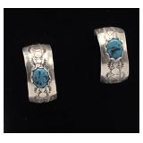 Yazzie NA Made Earrings Sterling & Turquoise