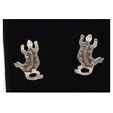 14k Gold & Sterling Silver Earrings Stamped RT NA