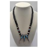 Vintage Navajo Turquoise Sterling Silver Bear